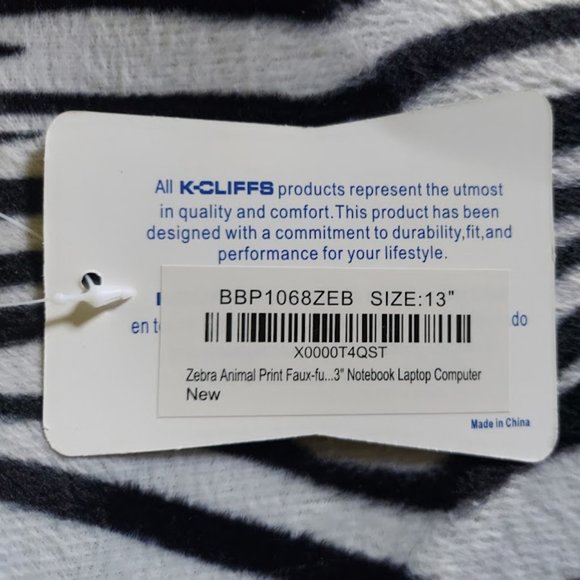 Kcliffs velvet Zebra padded case - Picture 3 of 4